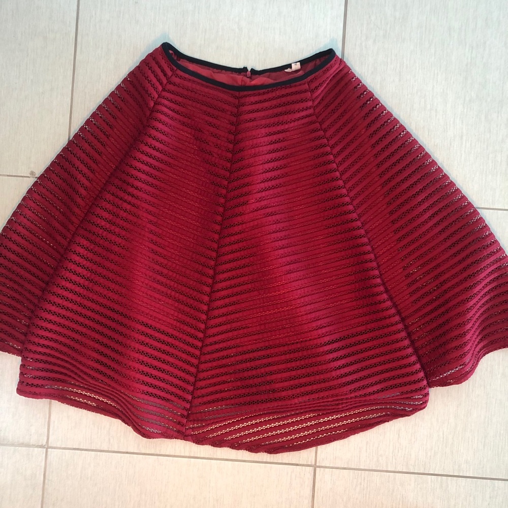 Red A - Line skirt- great for holidays!